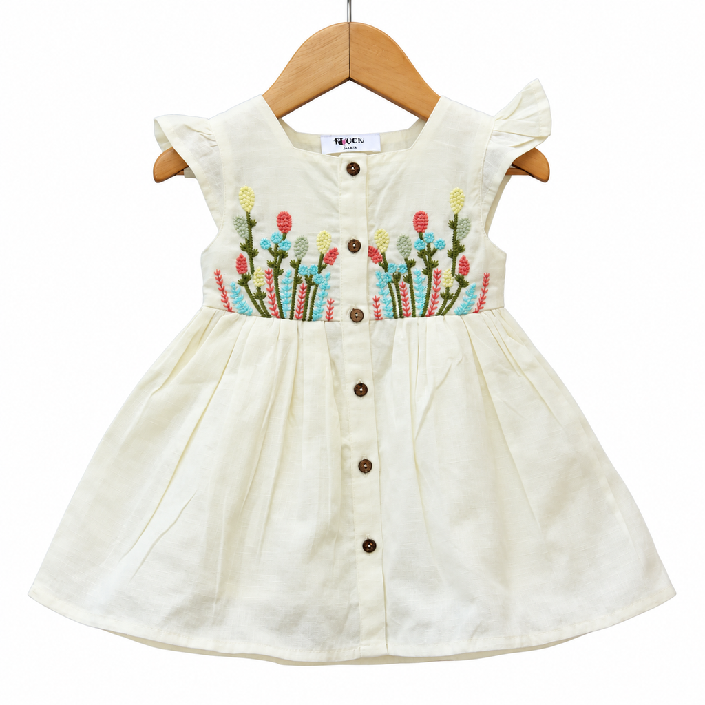 Embroidered  Cotton Frock – Soft, Elegant & Comfort Wear