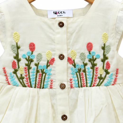 Embroidered  Cotton Frock – Soft, Elegant & Comfort Wear