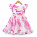 Frockwala Baby Girls Pink Floral Party Dress – Flare Style
