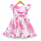Frockwala Baby Girls Pink Floral Party Dress – Flare Style