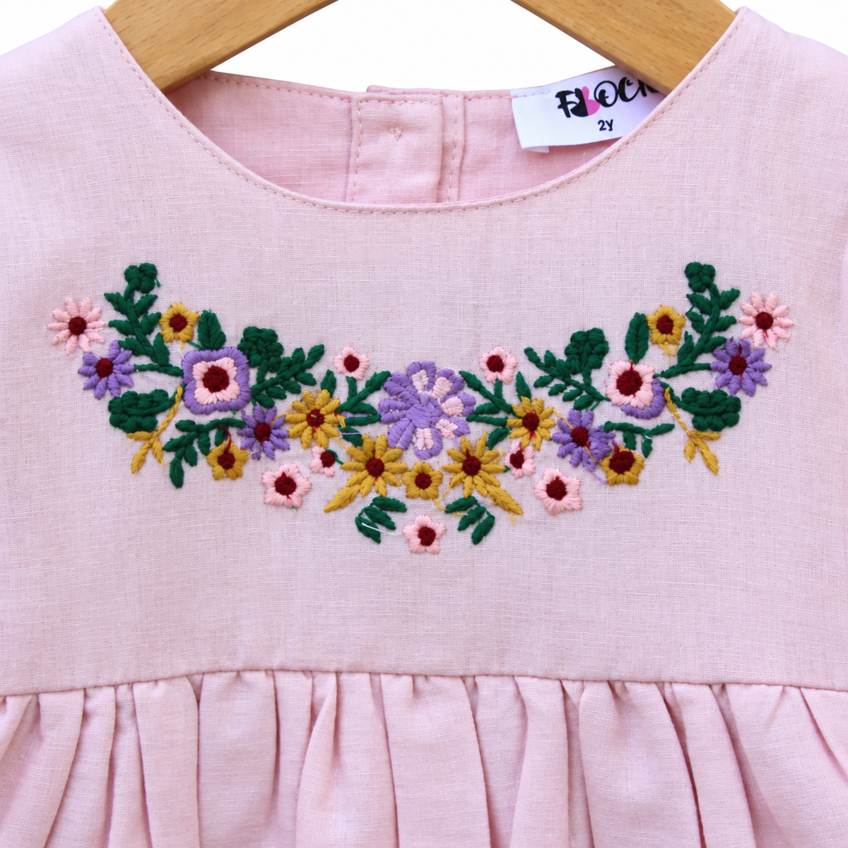 Girl Embroidered Frock with Pockets