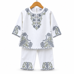 Girls’ White Leaf  Co-ord Set