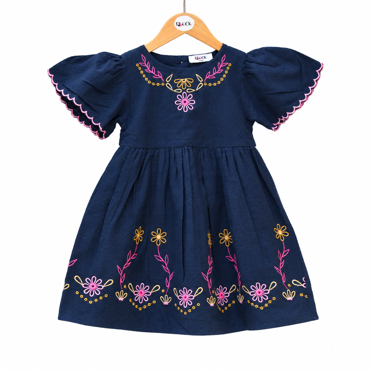 Beautiful Navy Blue Cotton Dress