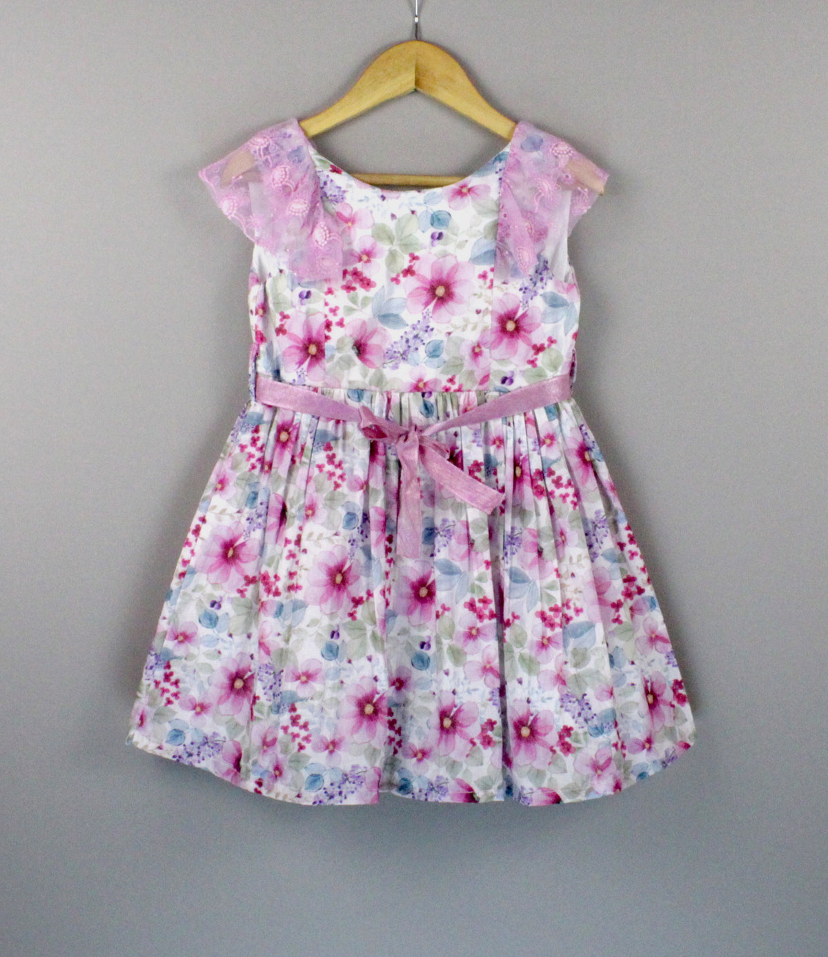 Floral Printed Cotton Frock for Baby Girls