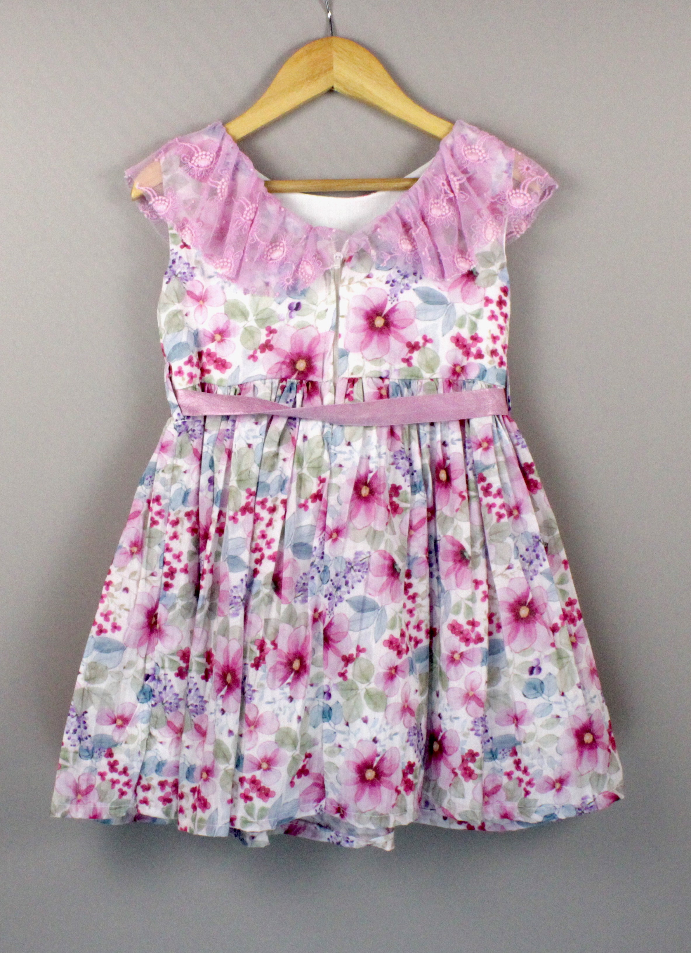 Floral Printed Cotton Frock for Baby Girls