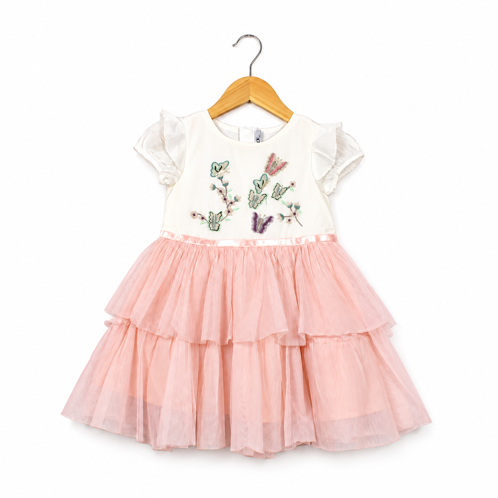 Butterfly Layered Net Frock