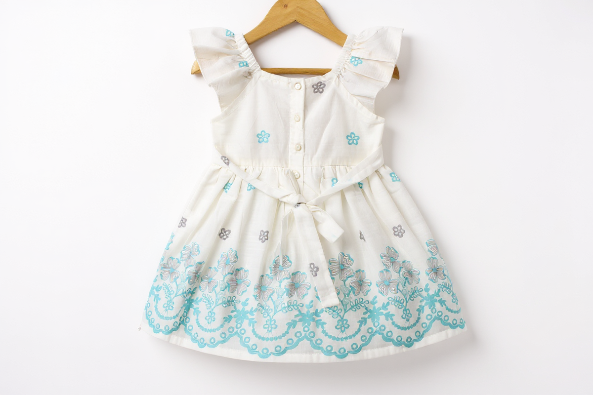 Ocean Bloom Cotton Frock