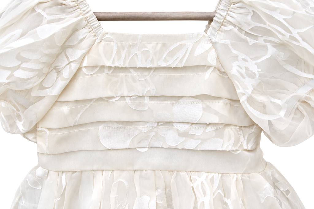 White Organza Party Wear Dress
