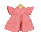 Girls Pink Floral Cotton Frock