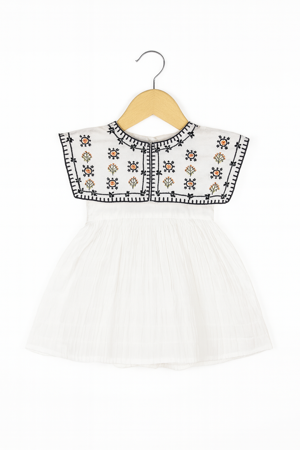 charming white embroidered frock