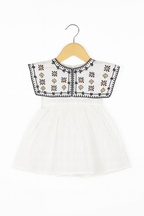 charming white embroidered frock