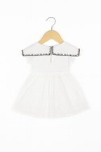 charming white embroidered frock