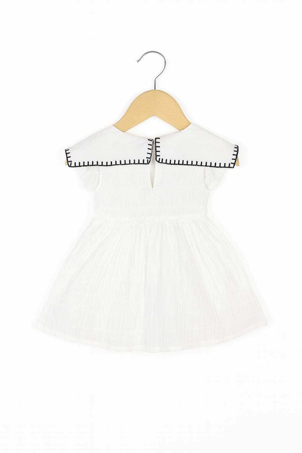 charming white embroidered frock