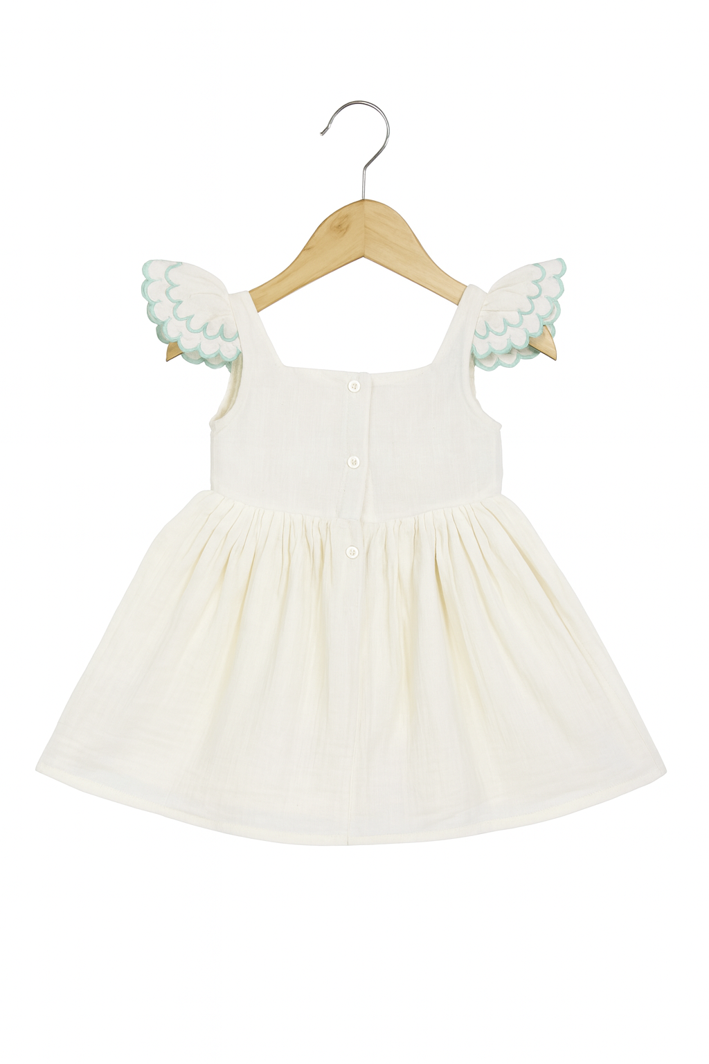Butterfly Embroidered Cotton Dress