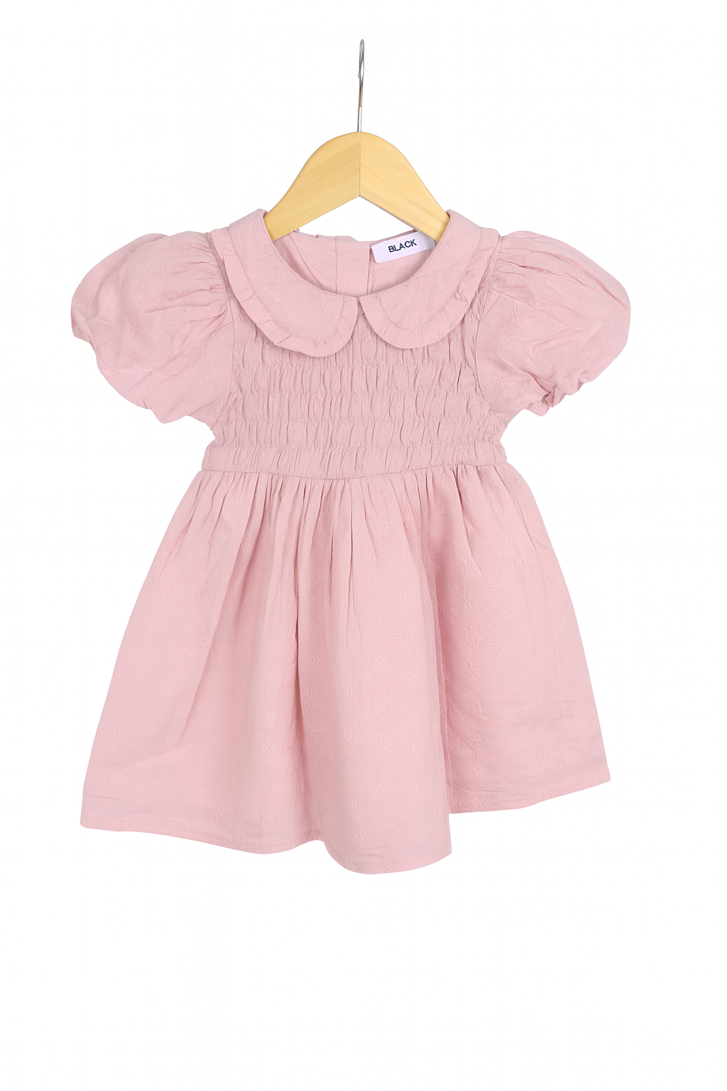 Frockwala Blush Pink Smocked Cotton Frock