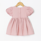 Frockwala Blush Pink Smocked Cotton Frock