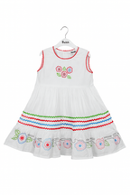 White Embroidered Cotton Frock