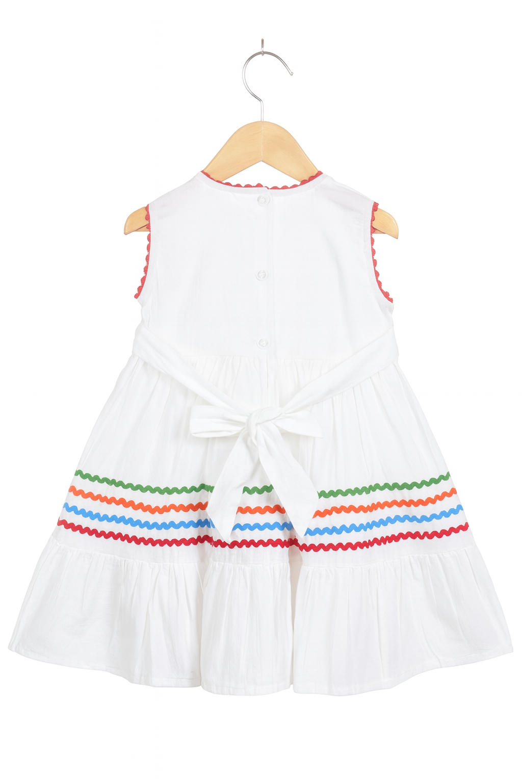 White Embroidered Cotton Frock