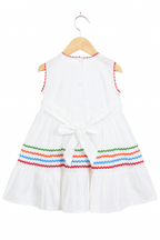 White Embroidered Cotton Frock