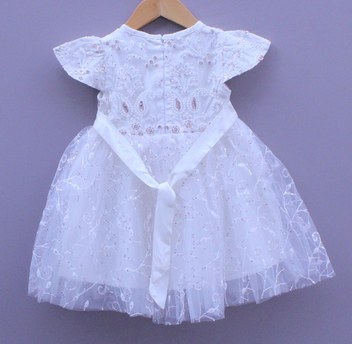 Sequin detailing Net Party Frock