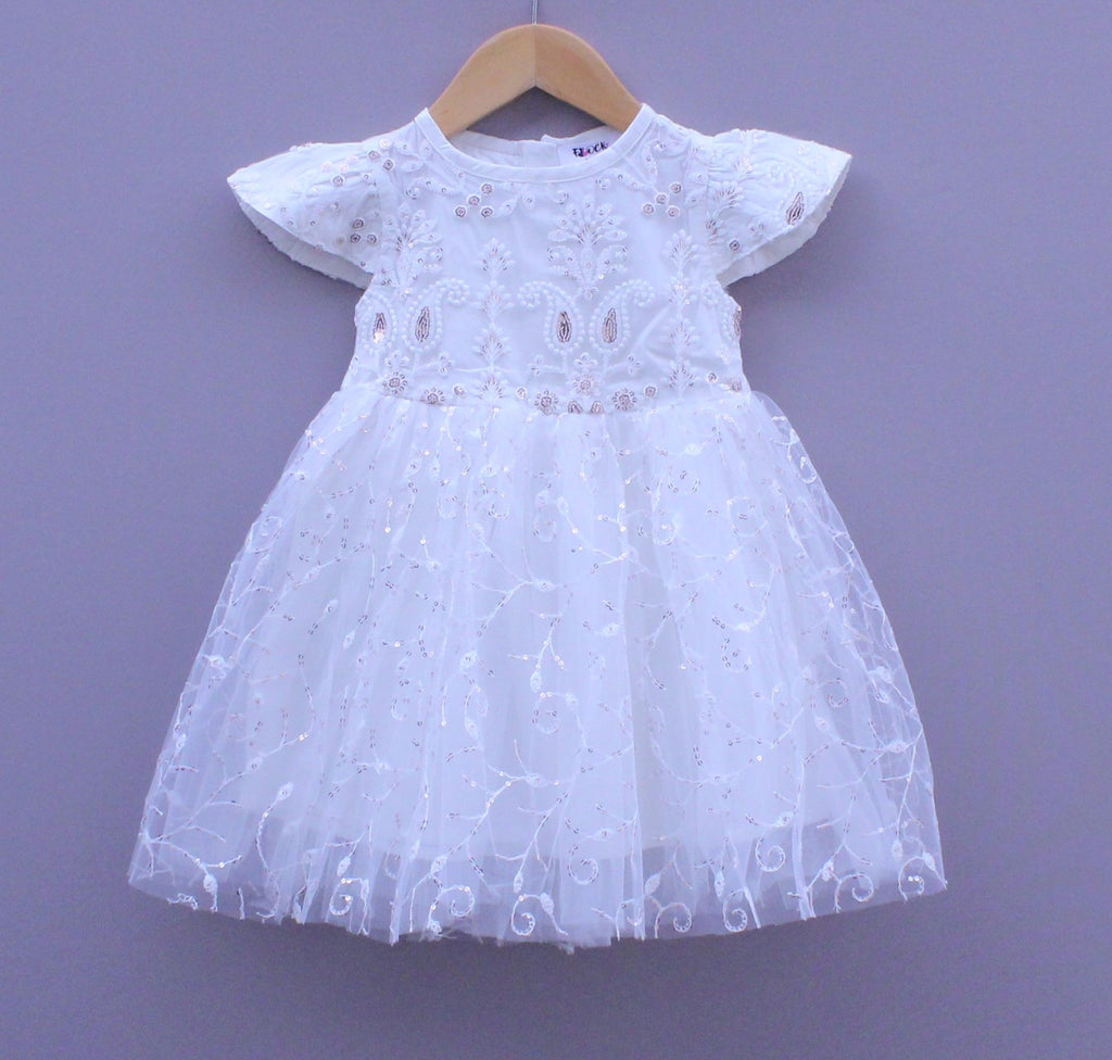Sequin detailing Net Party Frock