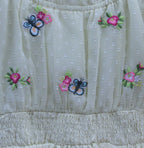 Light Yellow Embroidered butta georgette