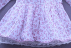 Floral Printed Cotton Frock with Frill Neck