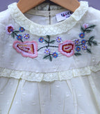 light yellow Embroidered Cotton Top