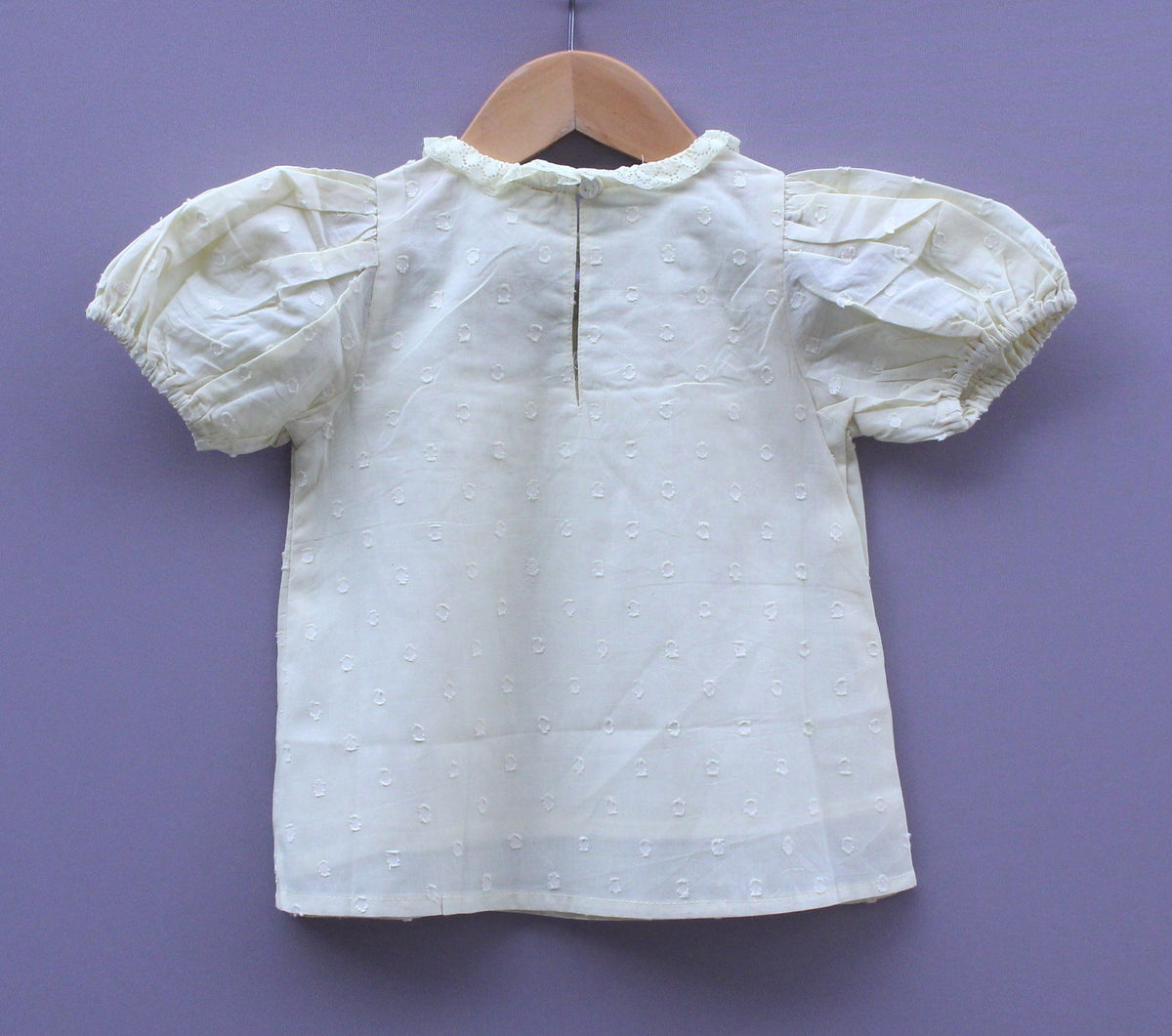 light yellow Embroidered Cotton Top
