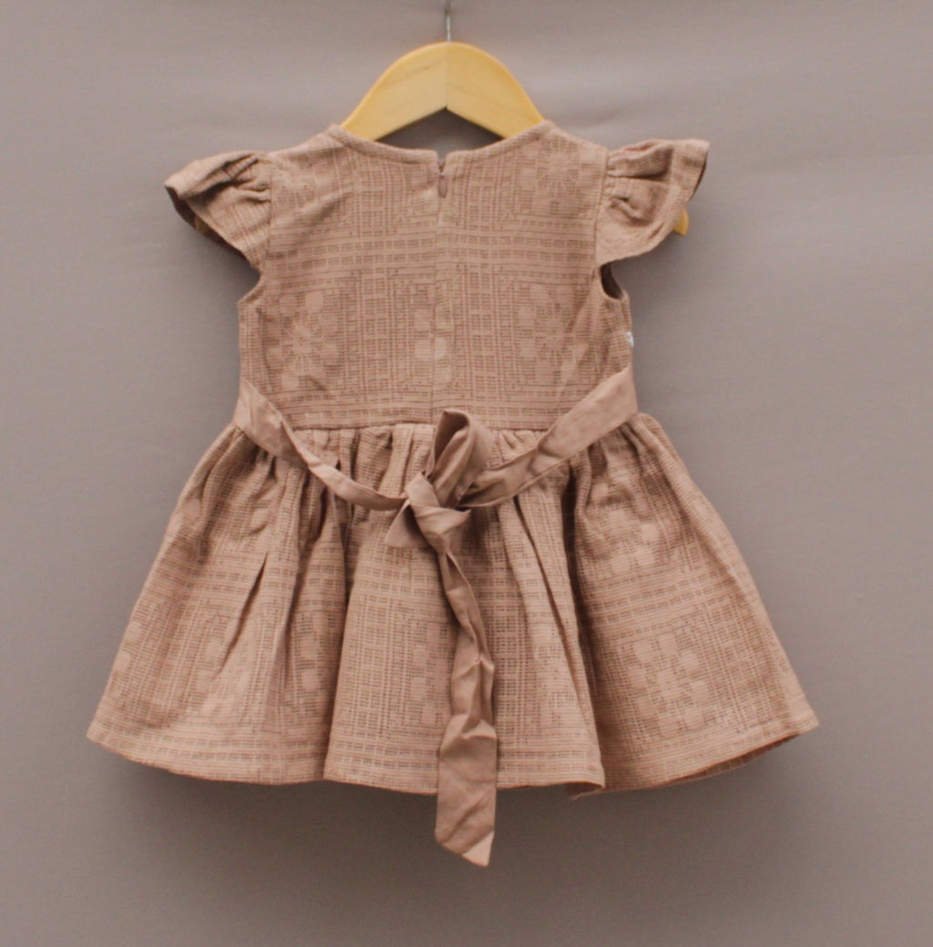 ​Girls Brown Designer Party Wear Dress