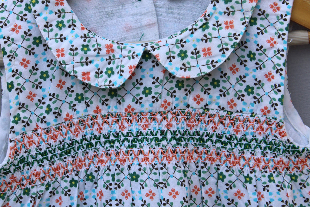 Floral Printed Cotton Baby Dress with Bloomers
