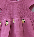 Pink Floral Embroidered Cotton Baby Dress