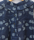 Navy Blue Printed Cotton Frock