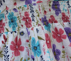 Floral Printed Cotton Frock with Embroidered Collar
