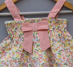 Floral Printed Cotton Top with Striped Bloomer Set for Baby Girls