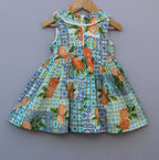 ​Tropical Fruit Printed Cotton Frock for Baby Girls