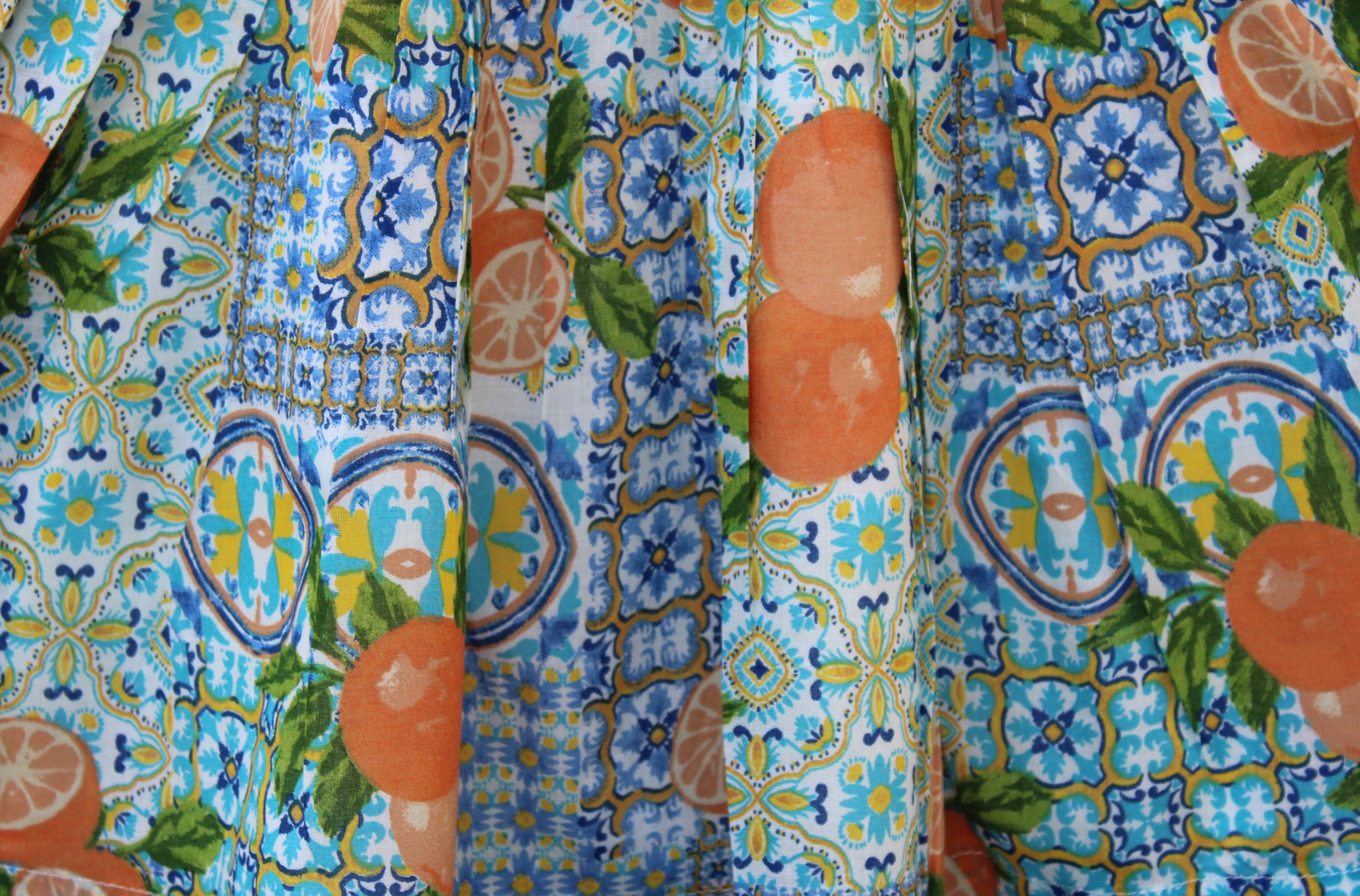​Tropical Fruit Printed Cotton Frock for Baby Girls