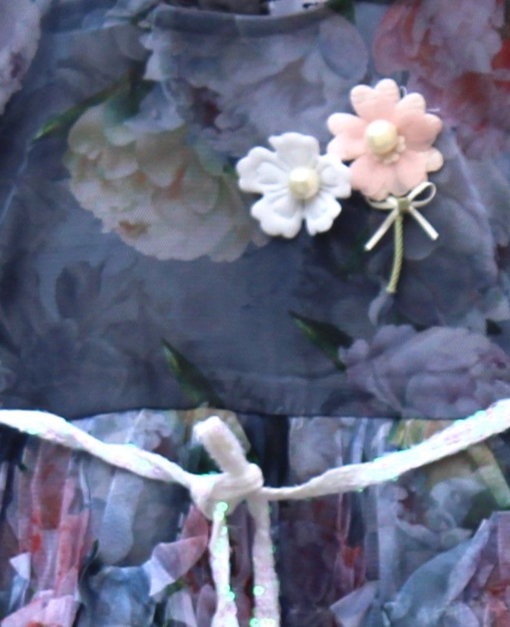 Floral Net Party Wear Frock for Baby Girls | Layered Ruffle Design