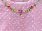 ​Pink Embroidered Net Party Frock for Baby Girls