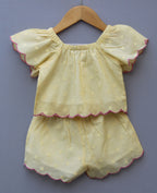 Embroidered Cotton Top and Shorts