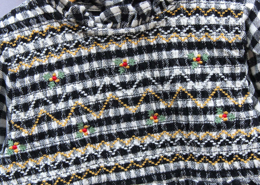 ​Black & White Checkered Cotton Frock