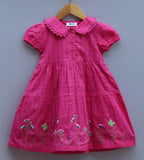 Embroidered Floral Hem & Peter Pan Collar.