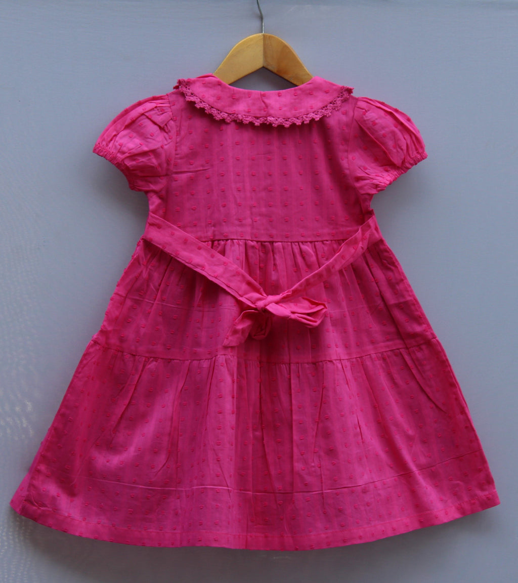 Embroidered Floral Hem & Peter Pan Collar.