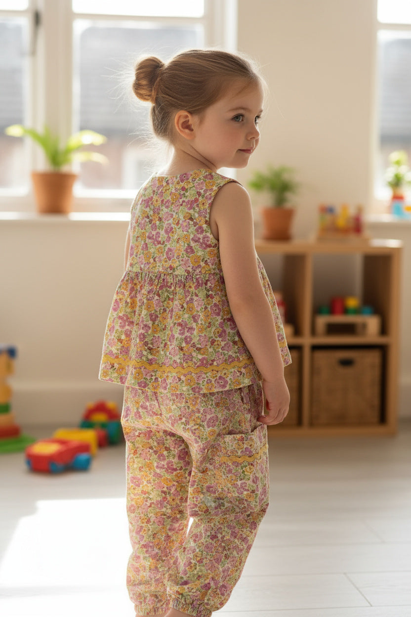 Floral Co-Ord Set Sleeveless Top & Balloon Pants