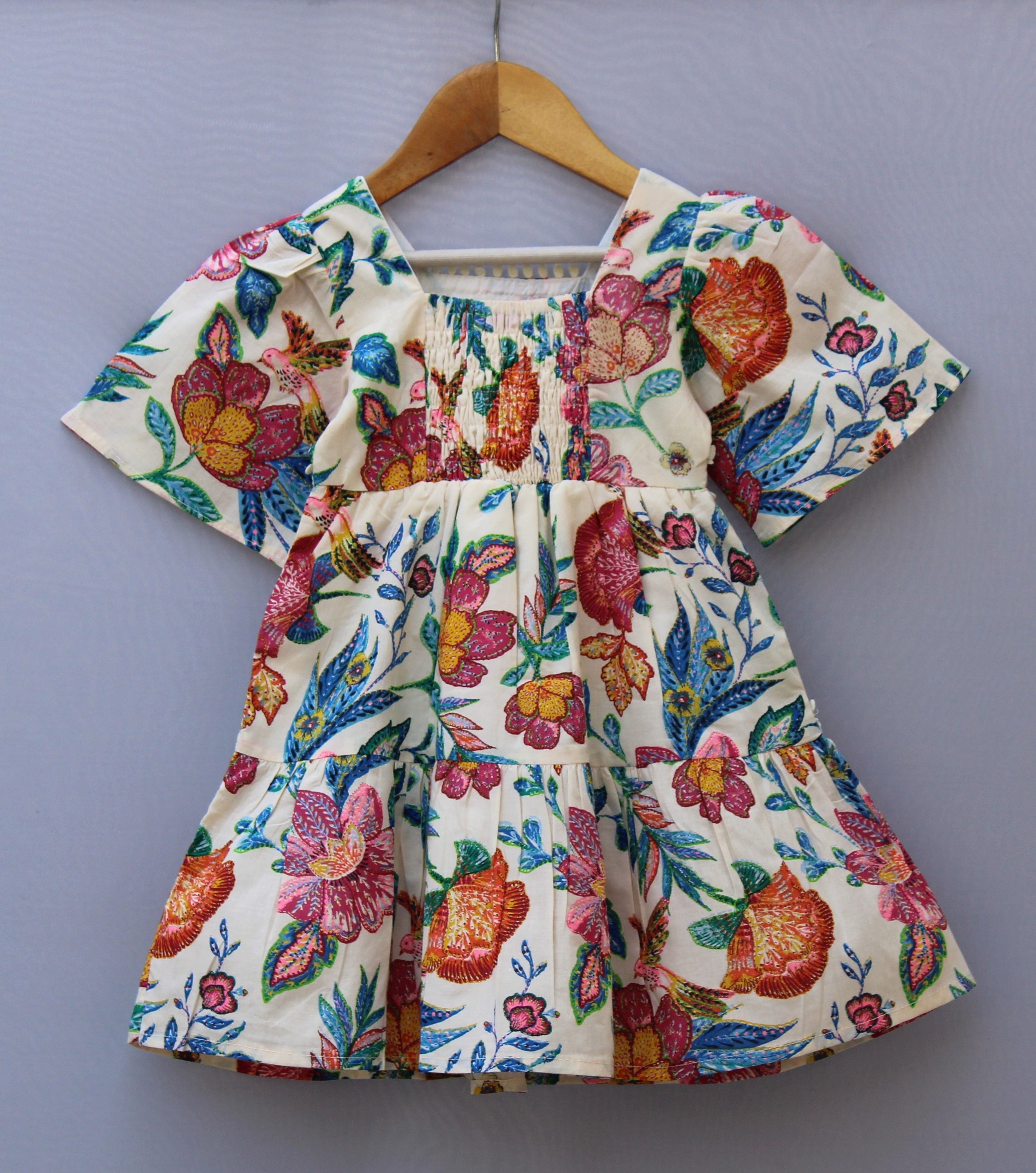Cotton Floral Frock – Soft, Breathable