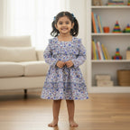 Full-Sleeve Floral Cotton Frock