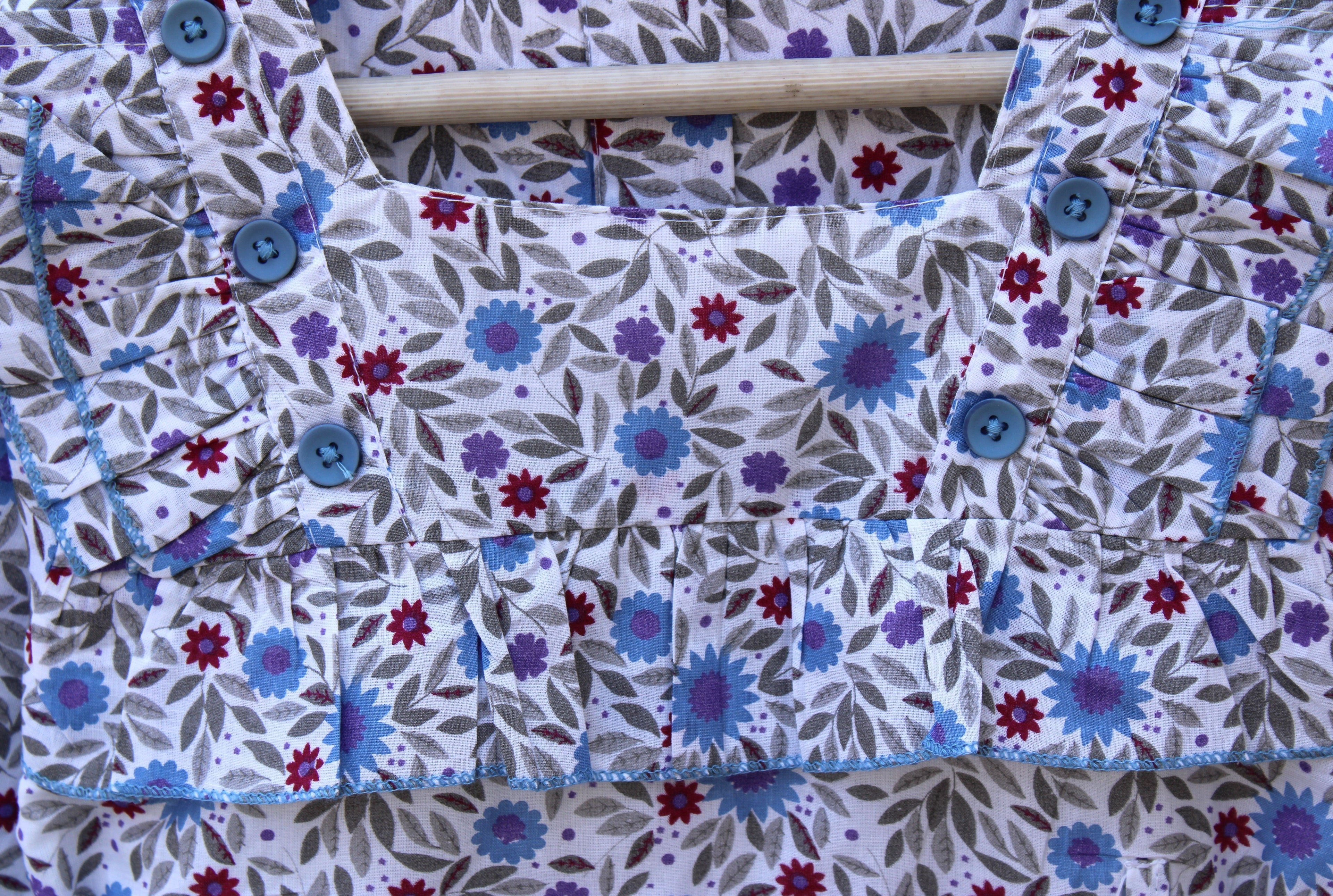 Full-Sleeve Floral Cotton Frock
