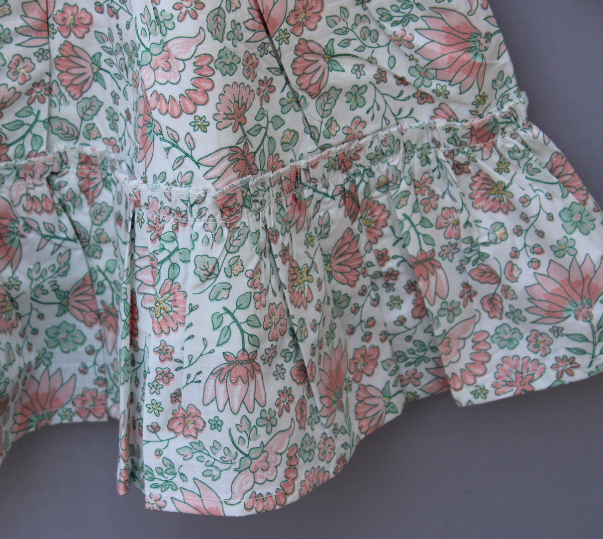 Cotton Floral Long Sleeve Frock