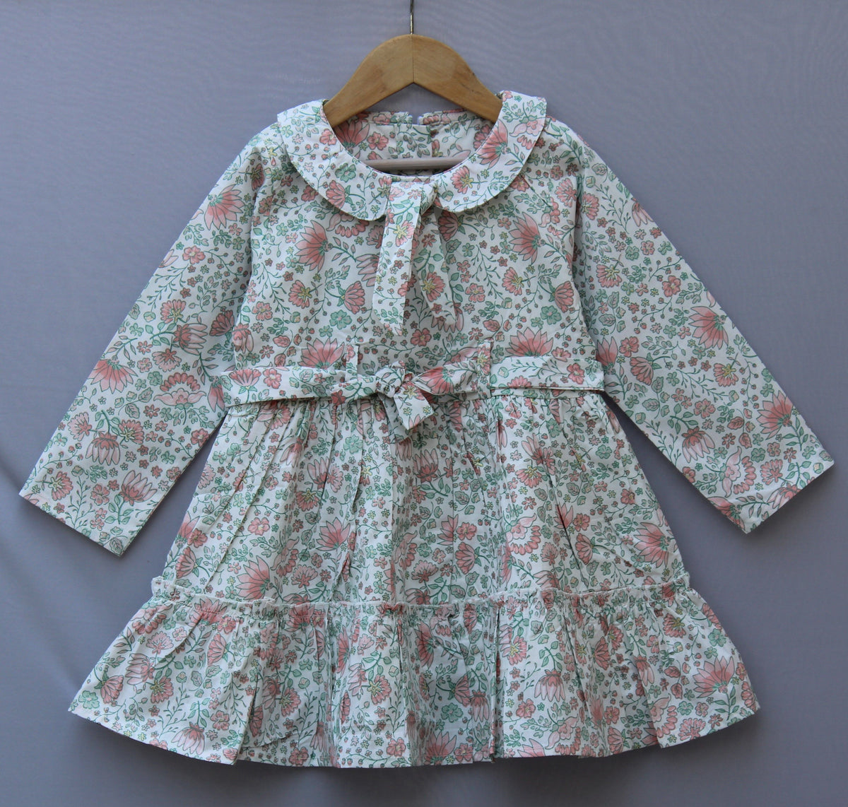 Cotton Floral Long Sleeve Frock