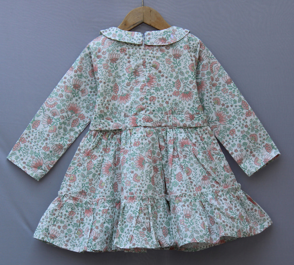 Cotton Floral Long Sleeve Frock